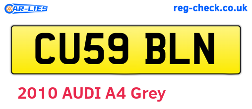 CU59BLN are the vehicle registration plates.