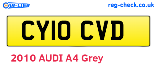 CY10CVD are the vehicle registration plates.