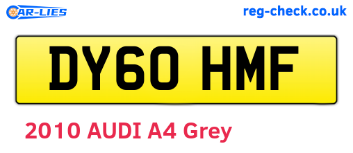 DY60HMF are the vehicle registration plates.