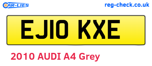 EJ10KXE are the vehicle registration plates.