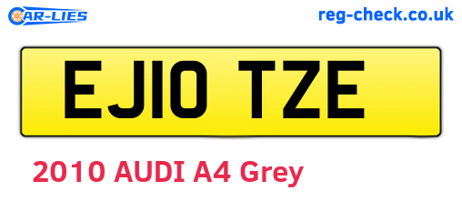 EJ10TZE are the vehicle registration plates.