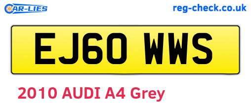 EJ60WWS are the vehicle registration plates.
