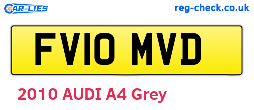 FV10MVD are the vehicle registration plates.
