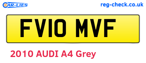 FV10MVF are the vehicle registration plates.