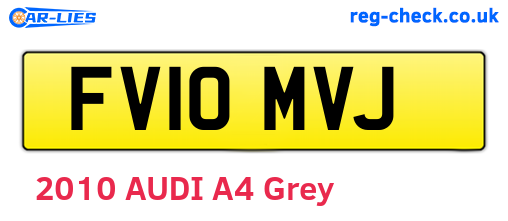 FV10MVJ are the vehicle registration plates.