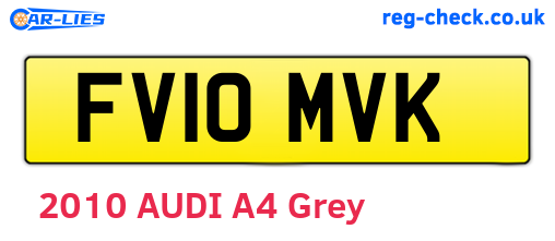 FV10MVK are the vehicle registration plates.