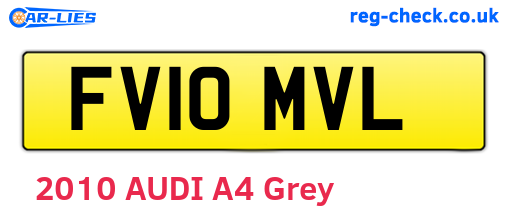 FV10MVL are the vehicle registration plates.