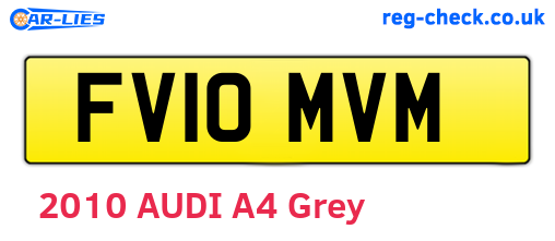 FV10MVM are the vehicle registration plates.