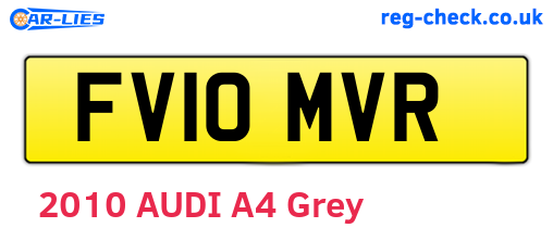 FV10MVR are the vehicle registration plates.