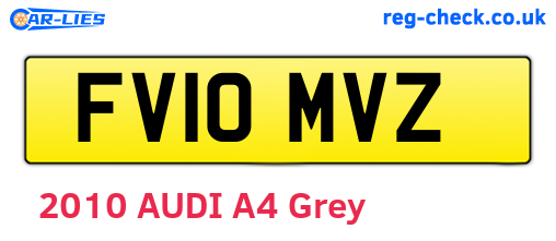 FV10MVZ are the vehicle registration plates.