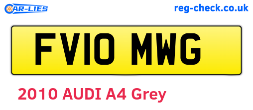 FV10MWG are the vehicle registration plates.