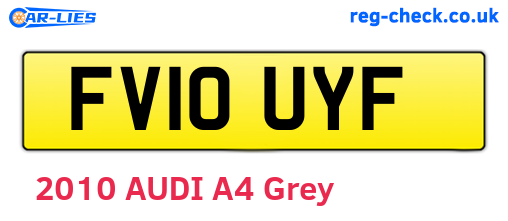 FV10UYF are the vehicle registration plates.