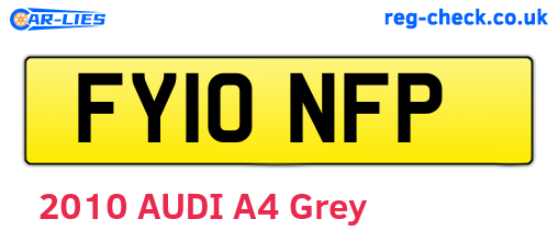 FY10NFP are the vehicle registration plates.