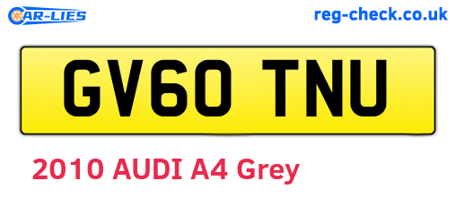 GV60TNU are the vehicle registration plates.