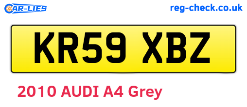 KR59XBZ are the vehicle registration plates.
