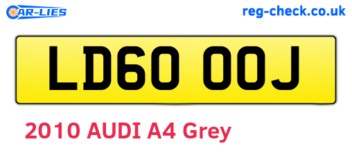LD60OOJ are the vehicle registration plates.