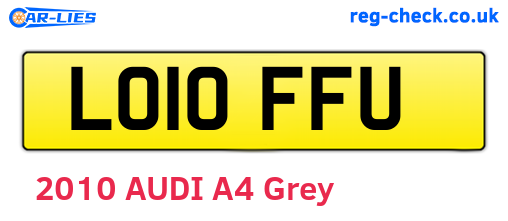 LO10FFU are the vehicle registration plates.