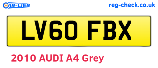 LV60FBX are the vehicle registration plates.