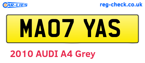MA07YAS are the vehicle registration plates.