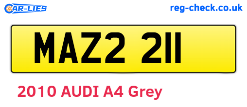 MAZ2211 are the vehicle registration plates.