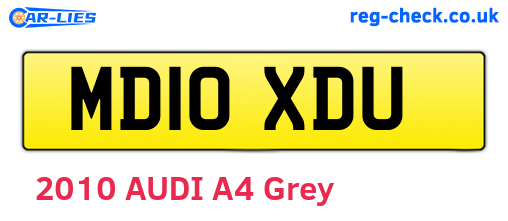 MD10XDU are the vehicle registration plates.