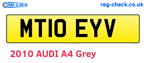 MT10EYV are the vehicle registration plates.
