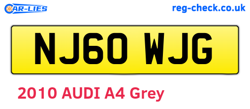NJ60WJG are the vehicle registration plates.