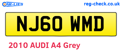 NJ60WMD are the vehicle registration plates.