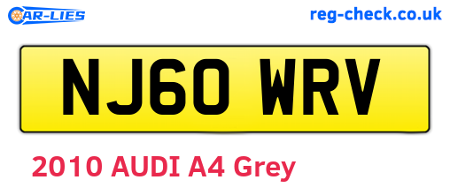NJ60WRV are the vehicle registration plates.