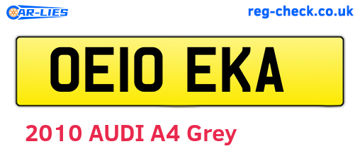 OE10EKA are the vehicle registration plates.
