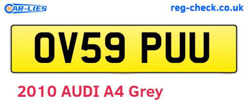 OV59PUU are the vehicle registration plates.