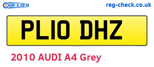 PL10DHZ are the vehicle registration plates.