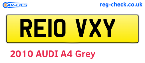 RE10VXY are the vehicle registration plates.
