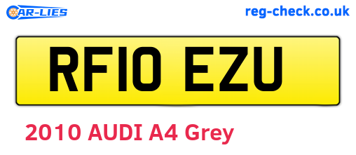 RF10EZU are the vehicle registration plates.
