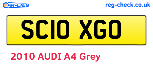 SC10XGO are the vehicle registration plates.