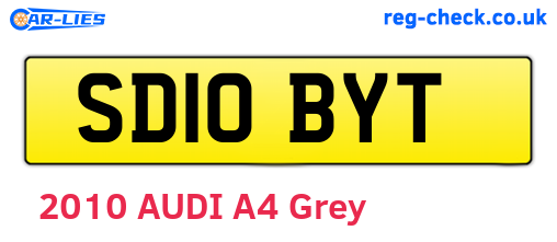 SD10BYT are the vehicle registration plates.