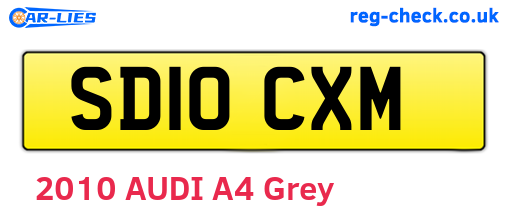 SD10CXM are the vehicle registration plates.