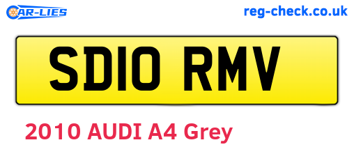 SD10RMV are the vehicle registration plates.