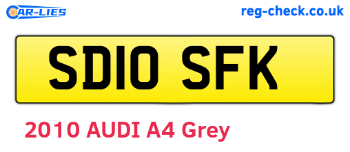 SD10SFK are the vehicle registration plates.