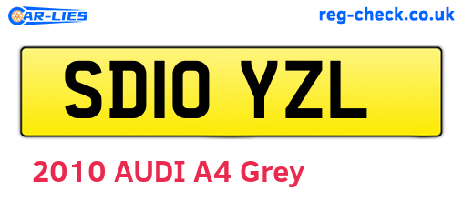 SD10YZL are the vehicle registration plates.