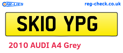 SK10YPG are the vehicle registration plates.