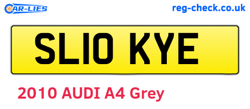 SL10KYE are the vehicle registration plates.