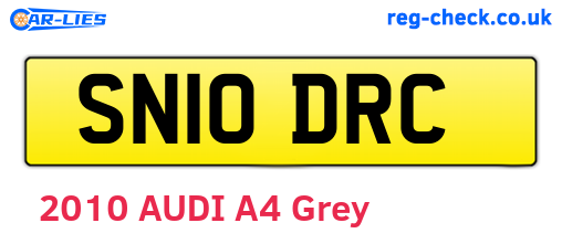 SN10DRC are the vehicle registration plates.