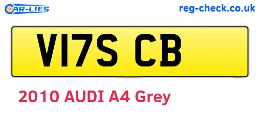 V17SCB are the vehicle registration plates.