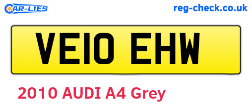 VE10EHW are the vehicle registration plates.
