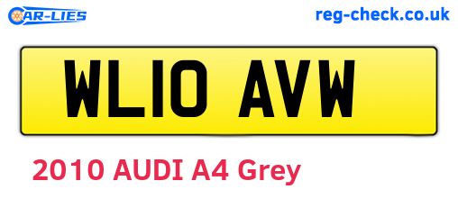WL10AVW are the vehicle registration plates.