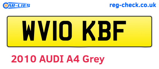 WV10KBF are the vehicle registration plates.