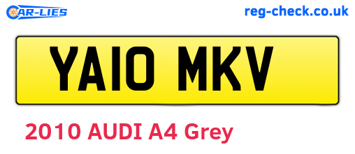 YA10MKV are the vehicle registration plates.
