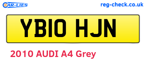 YB10HJN are the vehicle registration plates.