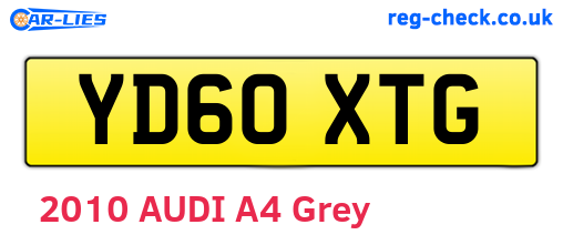 YD60XTG are the vehicle registration plates.